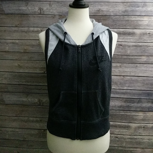 Nike Tops - Nike Sleeveless Racerback Hooded Sweatshirt